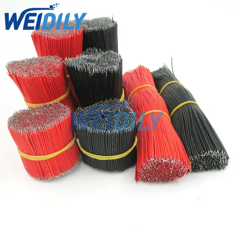 20PCS 1007-18AWG 1007-20AWG Tin-Plated Breadboard Jumper Cable Wire 5/6/8/10/15/20cm Red Black Color Flexible Two Ends PVC Wire