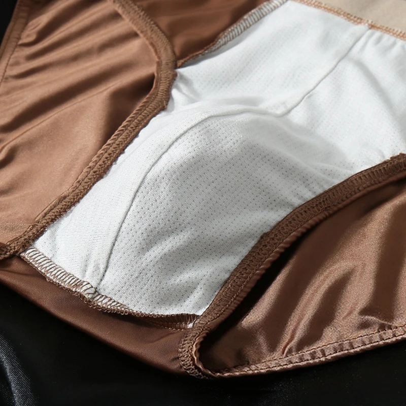 Men's Ice Silk Boxer Briefs 4-Pack Soft Smooth Daily Wear Shorts Multiple Colors Flat Corner Underwear