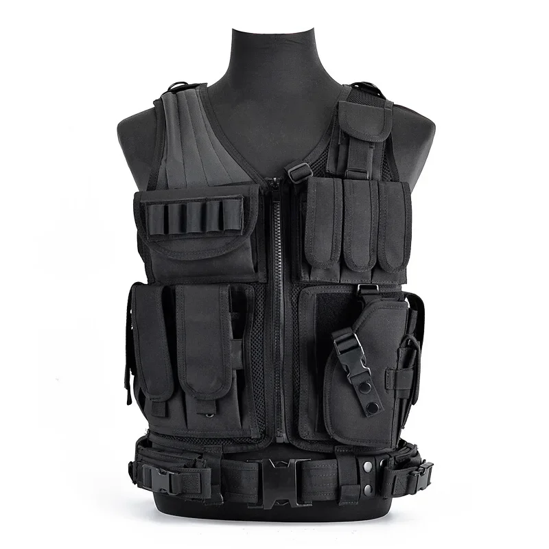 Lightweight tactical vest - modular design with adjustable shoulder straps for outdoor and security personnel