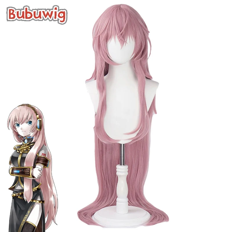 

Bubuwig Synthetic Hair Megurine Luka x Rascal the Raccoon Cosplay Wigs 100cm Fashion Women Long Straight Pink Wig Heat Resistant