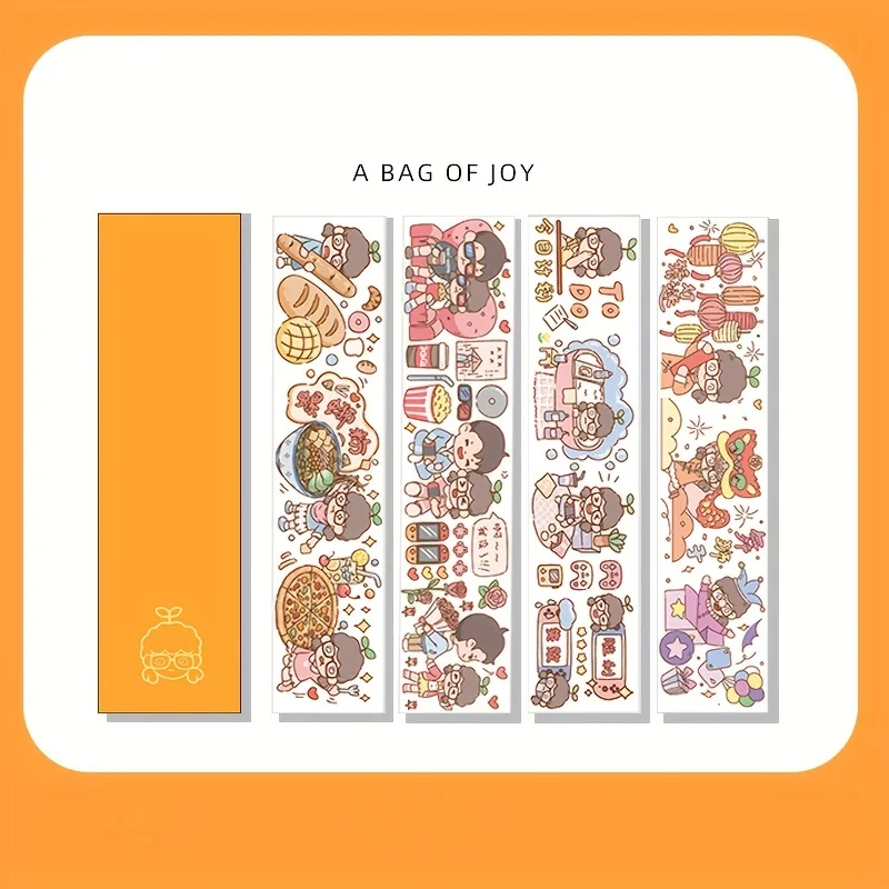 8 Sheets Girl Holiday Washi Paper +Release Liner Stickers for Scrapbooking DIY Decorative Material Collage Journaling