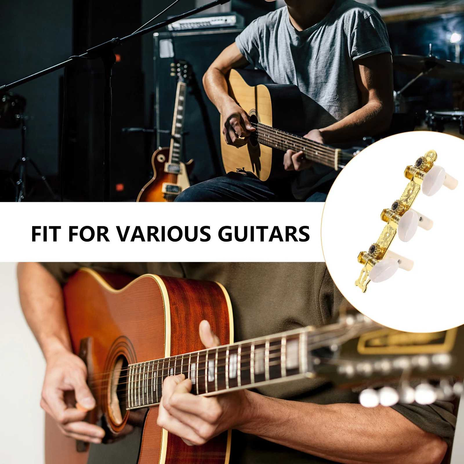 

1Set Classical Guitar Tuners High Quality Sturdy Machine Heads for Smooth Accurate Tuning Ideal Guitar Pegs Replacement with