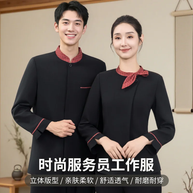 sea-wave-silk-scarf-hotel-front-desk-receptionist-female-restaurant-chinese-restaurant-waiter-work-uniform-long-sleeved-autumn-a