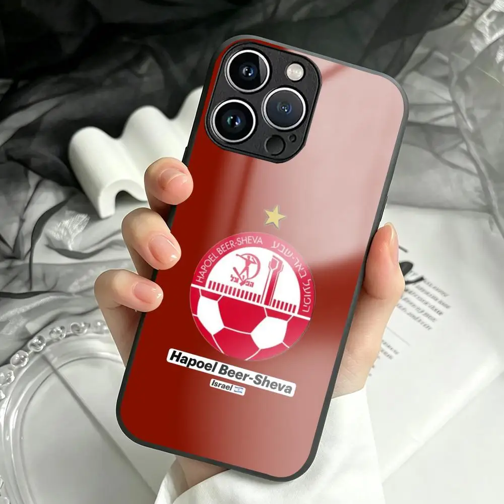 Hapoel Be'er Sheva Logo Design Classic Pattern Phone Case For iPhone18171615141312 X XR Plus Pro Max Glass Magnetic Phone Case