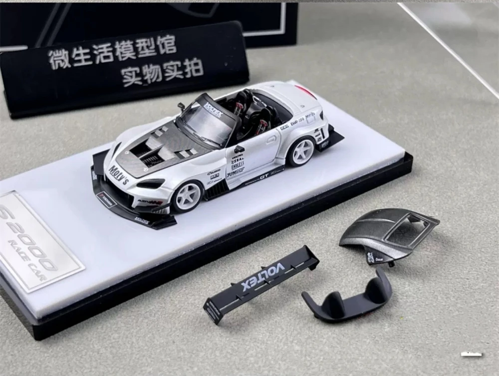 

Micro Turbo 1:64 S2000 RACE Белый литой под давлением подарки на день рождения Хобби Дисплей Коллекция моделирования