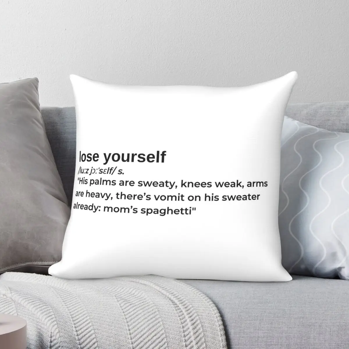 Lose Yourself By Eminem Square Pillowcase Polyester Linen Velvet Creative Zip Decorative Home Cushion Cover