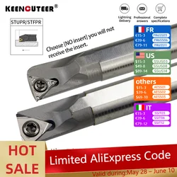 1PCS STUPR/STFPR High speed steel arbor H08K-STUPR09  H16Q-STFPR11 Internal hole Turning Tool TPMT carbide blade lathe tool set