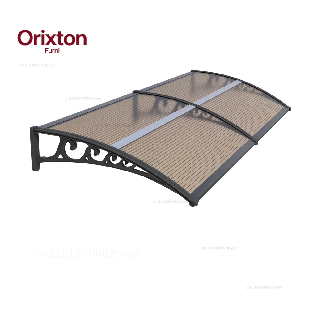 Canopy 200Cm X 100Cm Pc Brown Hollow Sheet Window Rain Protection Polycarbonate Awning