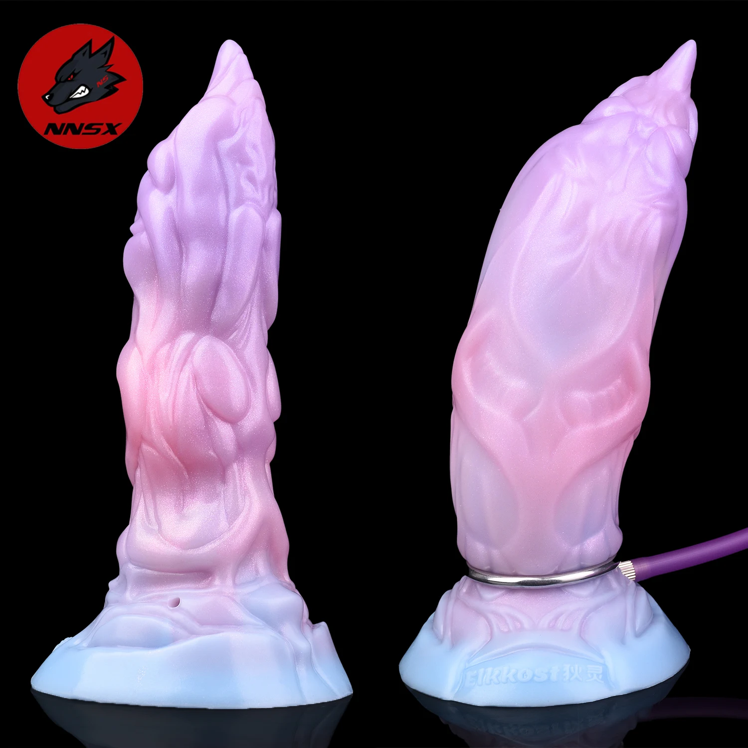Tapón Anal de Color Caramelo NNSX, Consolador Inflable con Ventosa, Pene de Silicona Líquida, Estimulador de Punto G, Juguetes Sexuales para Mujeres, Masturbador