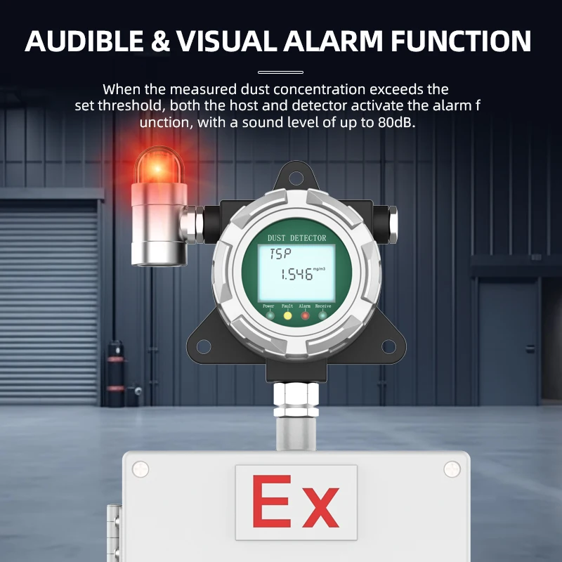 Explosion-Proof Dust Concentration Detector for Flour, Coal Dust, Aluminum Magnesium Powder & Spray Paint Particulate Monitoring