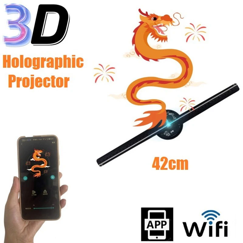 

WIFI 3D Holographic Projector APP Control 224LED Holographic Player For Image Video Store Advertising Display