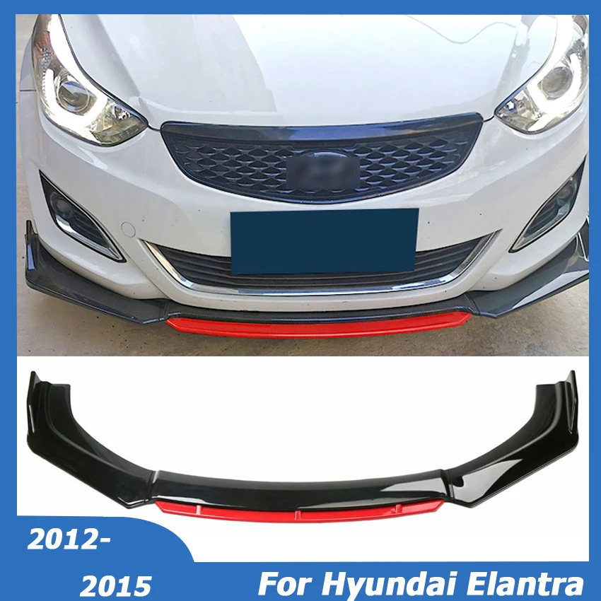 

4PCS/SET Front Bumper Lip Side Spoiler Splitter Diffuser Body Kit Guards For Hyundai Elantra 2012 2013 2014 2015 Car Accessories