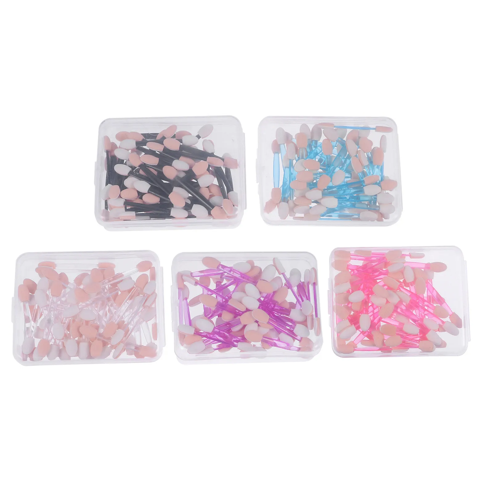 

250pcs Double-Ended Eye Shadow Brush Lightweight Portable Makeup Applicator Dual Sided Sponge For Travel Daily Use Tool