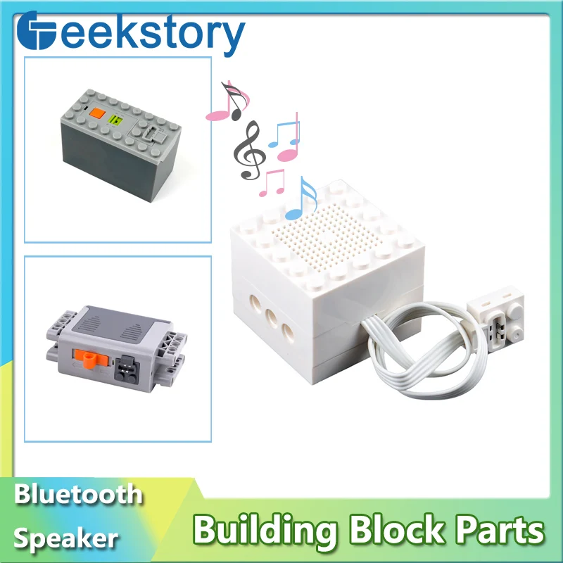 Creative Bluetooth Speaker MOC Building Blocks Sound Music Module Play Modification Bricks DIY Toy Parts For Car Train Music Box