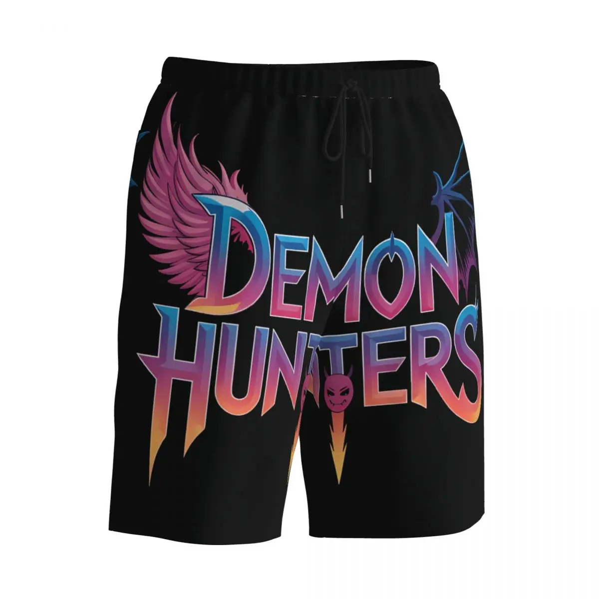 Swimwear Huntrix Demon Hunters Logo Gym Shorts Summer Y2K Funny Board Short Pants Males Custom Running Quick Drying Beach Trunks