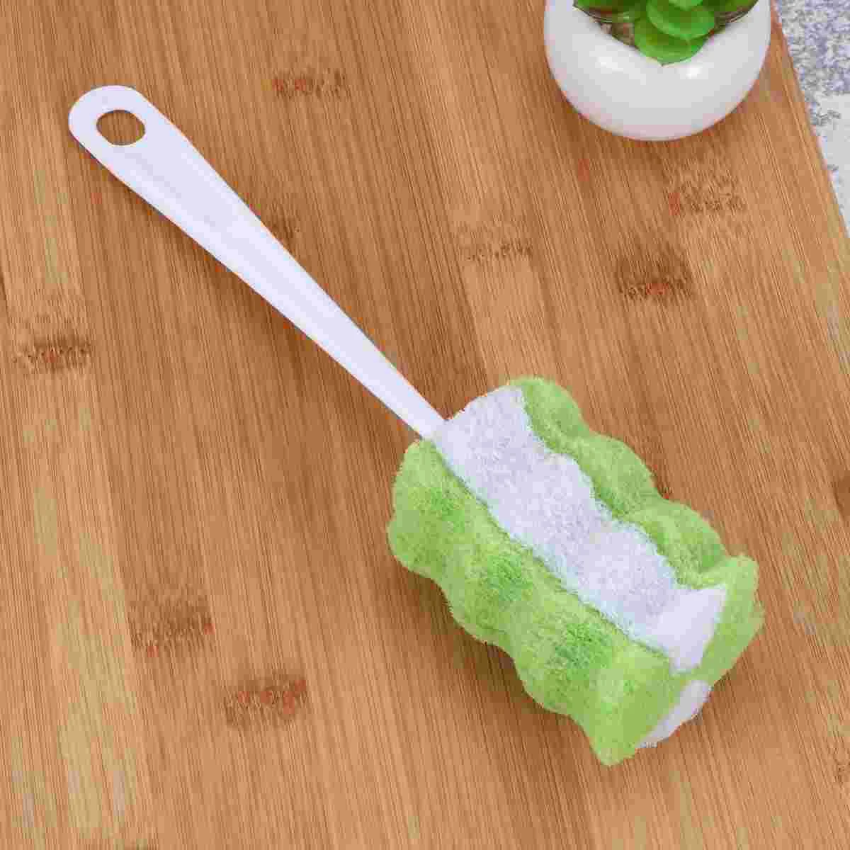 Long Handle Cup Brush Premium Sponge Glass Cup Mugs Bottles Cleaning (Random)