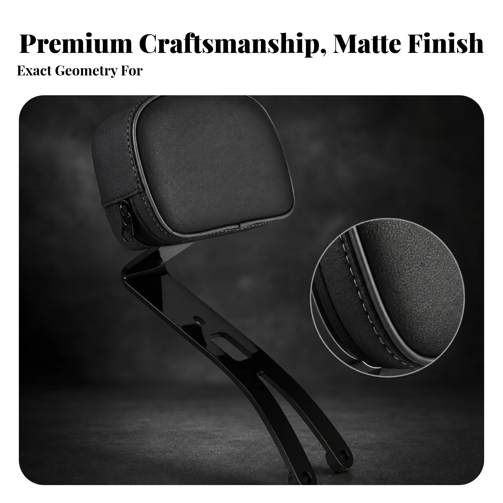 Passenger Backrest with Cushion Pad Easy to Install Motorcycle Backrest with Bracket Sissy Bar with Cushion Pad Compact