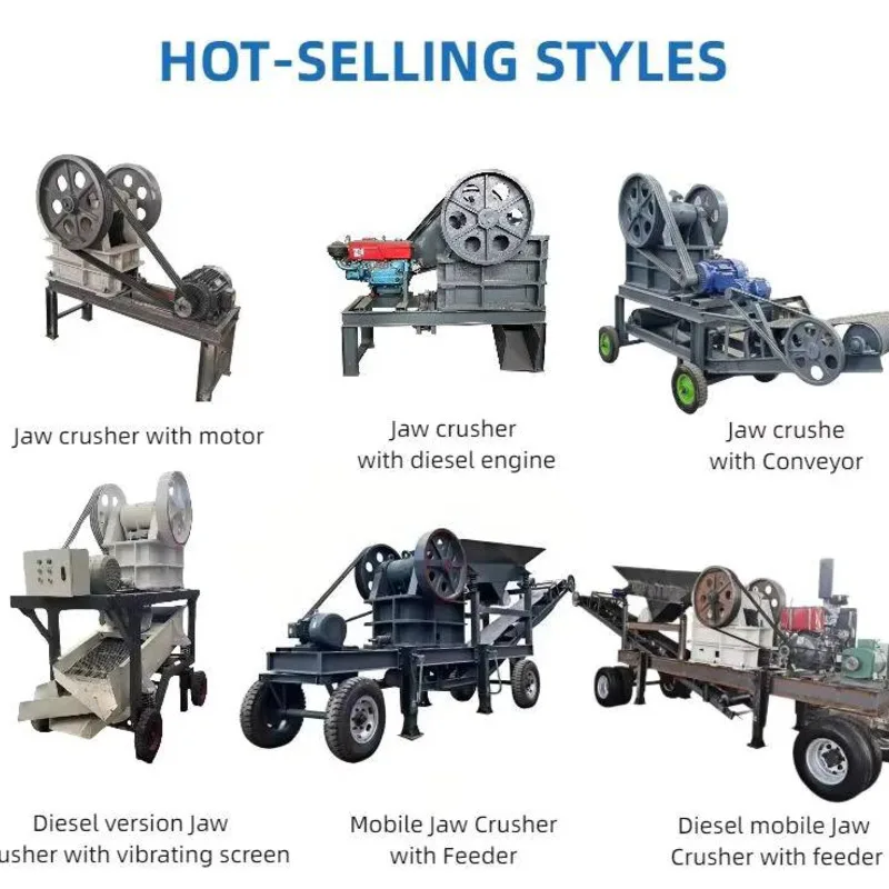 خدمة مخصصة المحمول 150 * 250 كسارة الفك مع شاشة صغيرة محمولة كسارة الفك آلة سحق الصخور الحجرية