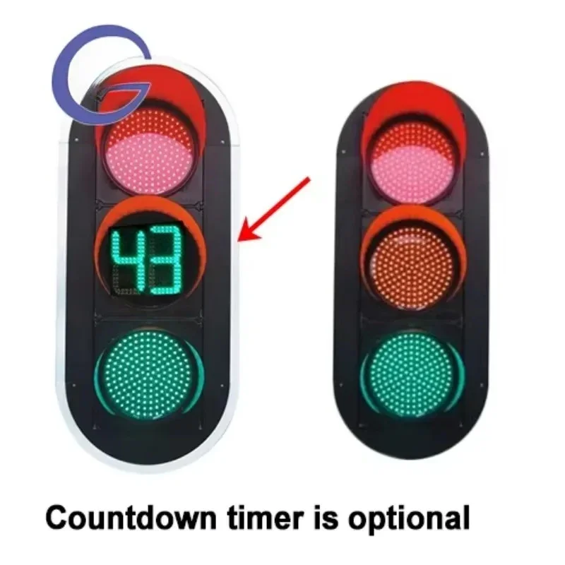 

8 inches 200mm set of 3 led traffic signal light in red amber green light color