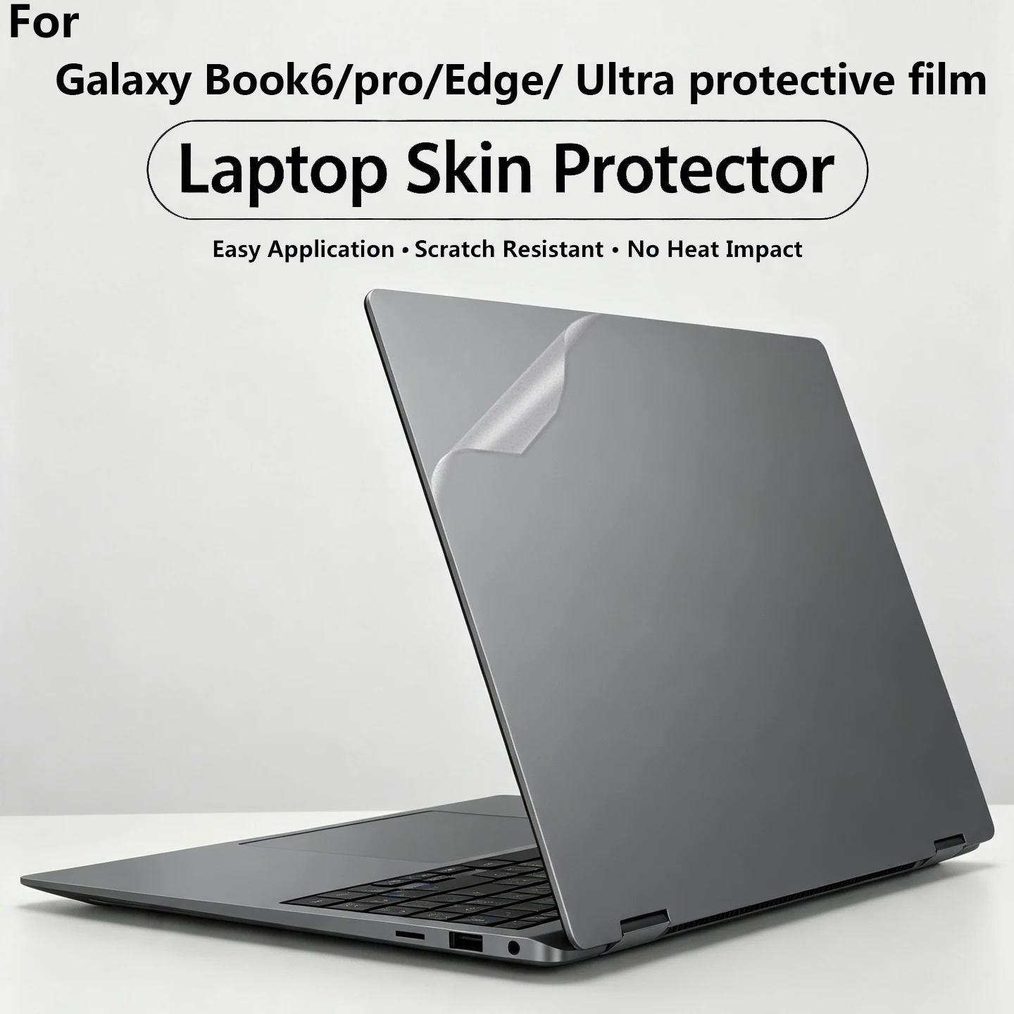 Pre-Cut Full Body Vinyl Skin for Samsung Galaxy Book6 Edge Ultra Pro 960UJG 960XJG 960XRD 760XJG Anti Scratch No Residue Sticker