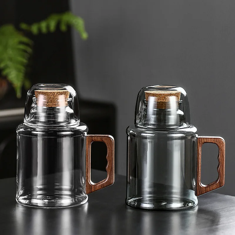 Japanese-Style One-Person Drinking Cold Water Bottle Glass Cold Water Pot Cool Water Pot Cold Dripper Suit Glass Teapot