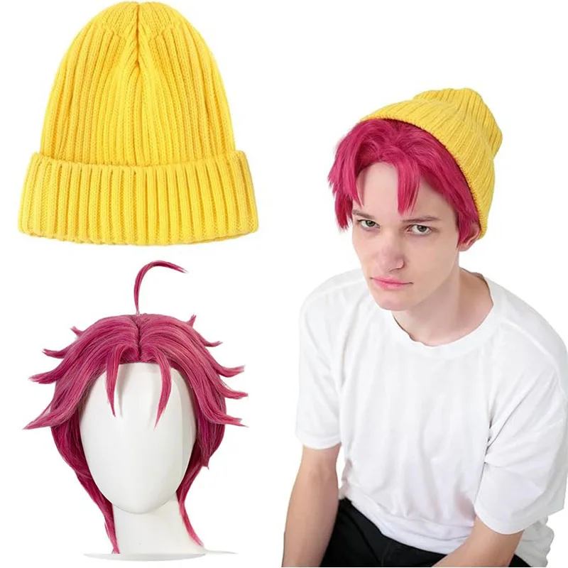 アニメ Kpop サジャボーイズ ジヌ ベビー アビー ミステリー ロマンス コスプレウィッグ 黄色い帽子付き アビー コスプレ衣装アクセサリー