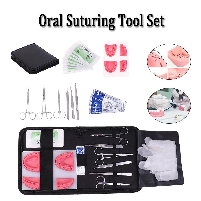 Oral Suture Practice Kit Suture Training Pad Medical Student Skin Suture Surgical Training Kit