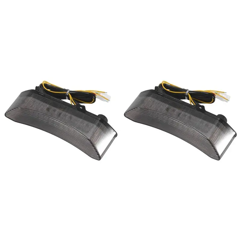 Steady 2X Motorcycle LED Brake Light Rear Tail Light Lamp For YZF R1 YZF-R1 2002 2003 Turn Signal Flasher Lamp Black