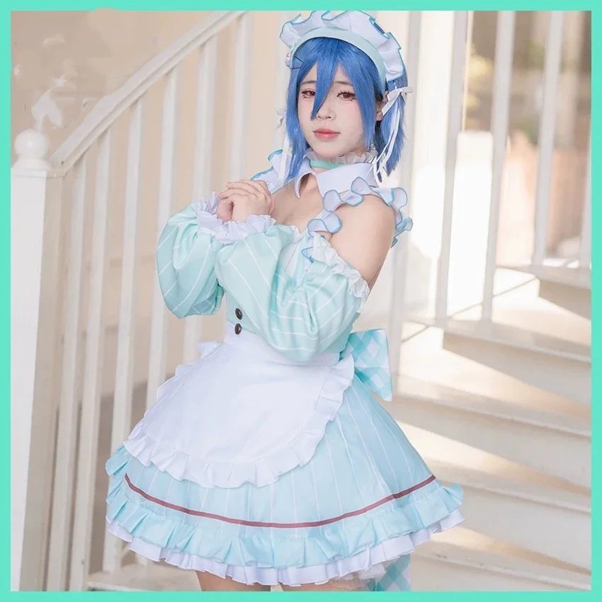 COSMART Lovelive Wakana Shiki Maid Косплей Костюм Cos Game Аниме Вечеринка Униформа Хэллоуин Играть Ролевая Одежда Одежда