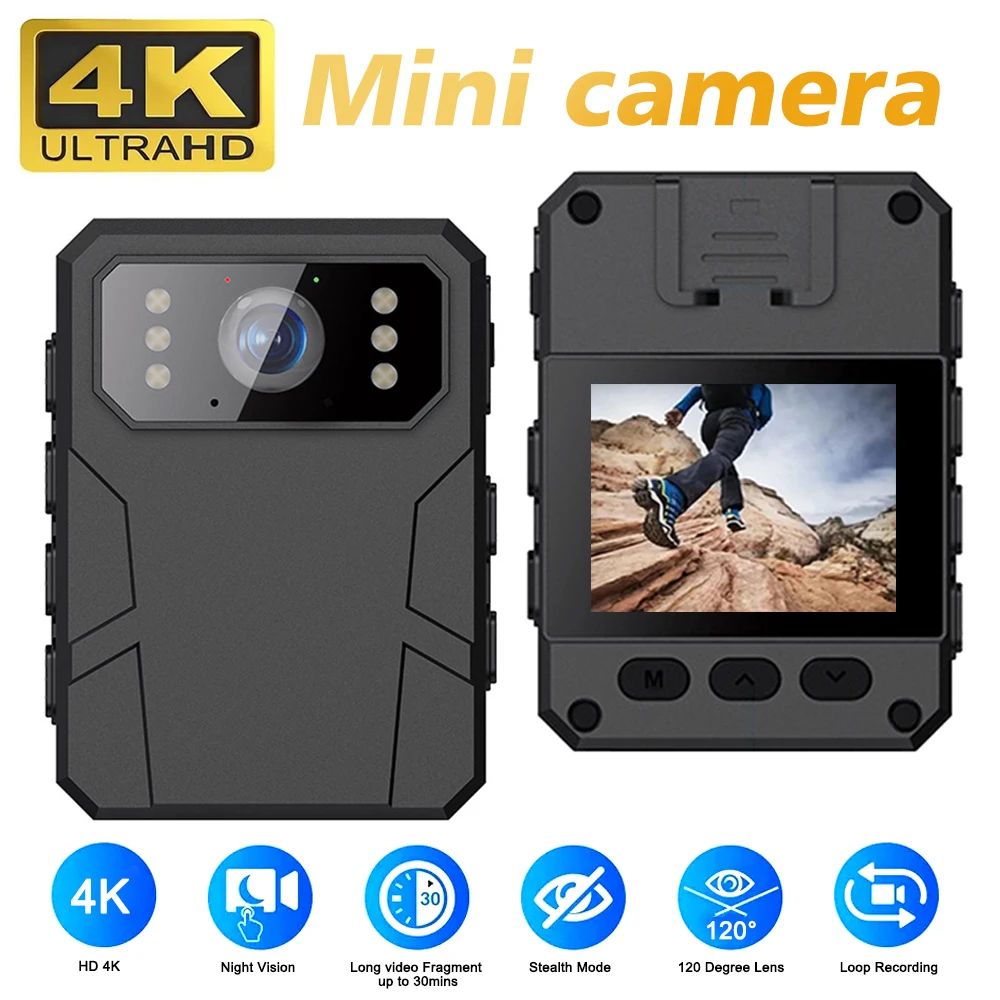 HD 1080P Mini Camera Law Enforcement Video Recorder Police BodyCam Sports DV DVR Infrared Night Vision Security Small Camcorder