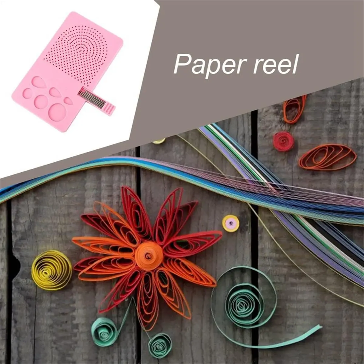 SALE AA63 Guide Quilling Board Portable Quilling Knitting Board Paper Grid Guide Winding Disc with Pins Storage Box Pink