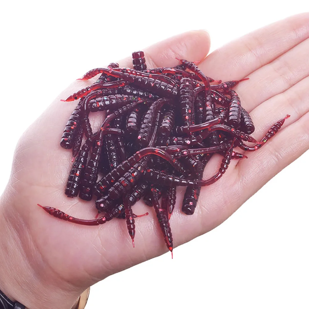 

50pcs Fishing Soft Lure Silicone Worm Bait 0.4g/4.5cm Lifelike Shrimp Flavor Artificial Bait Fishing Tackle Drop ship Wholesale