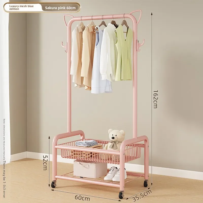 Hanger Removable Dormitory Cat Ear Drying Rod Bedroom Multi-functional Wrought Iron Storage Coat Rack