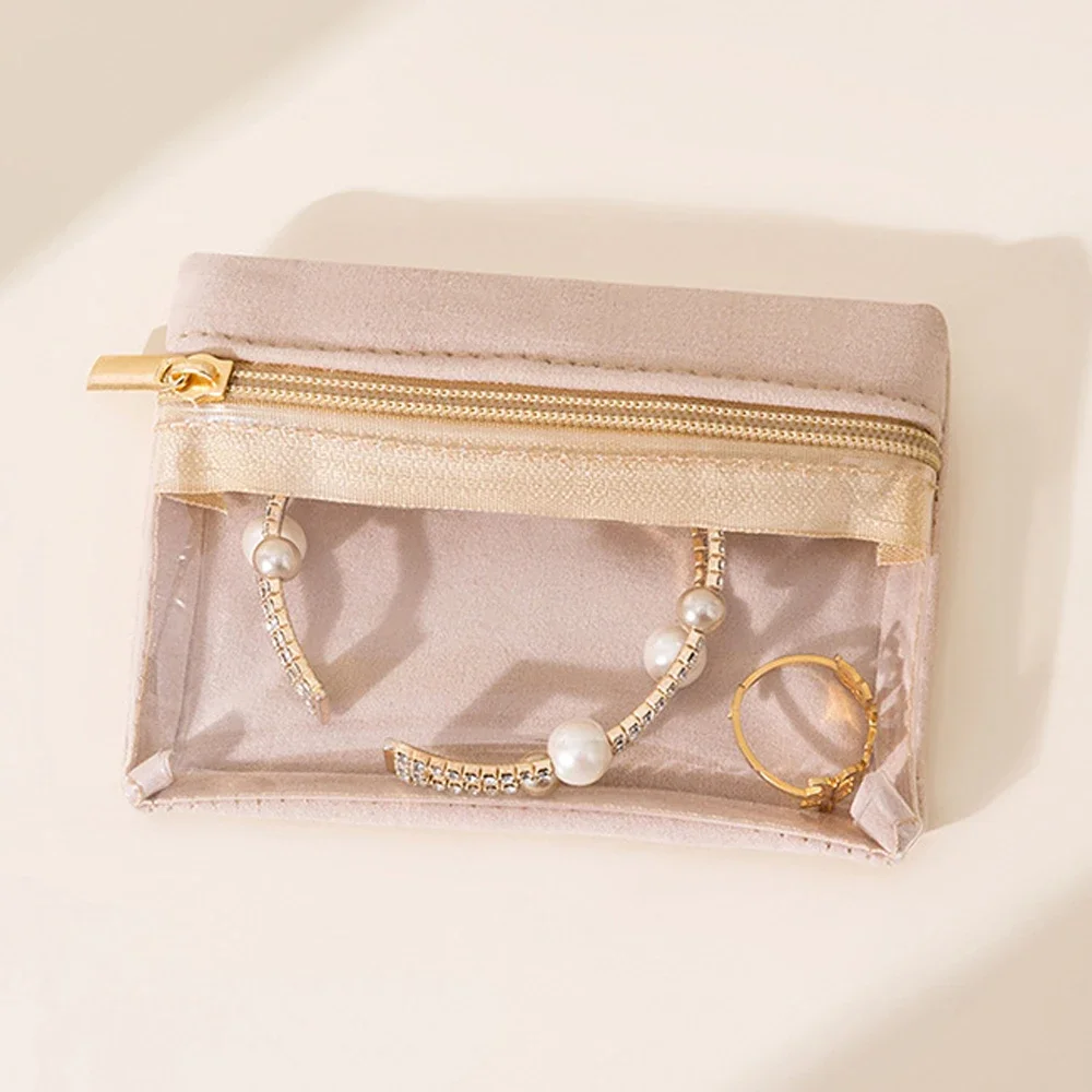 Transparent Mini Jewelry Packing Bag Multi-function Large Capacity Earrings Storage Bag Necklaces Bracelets Waterproof