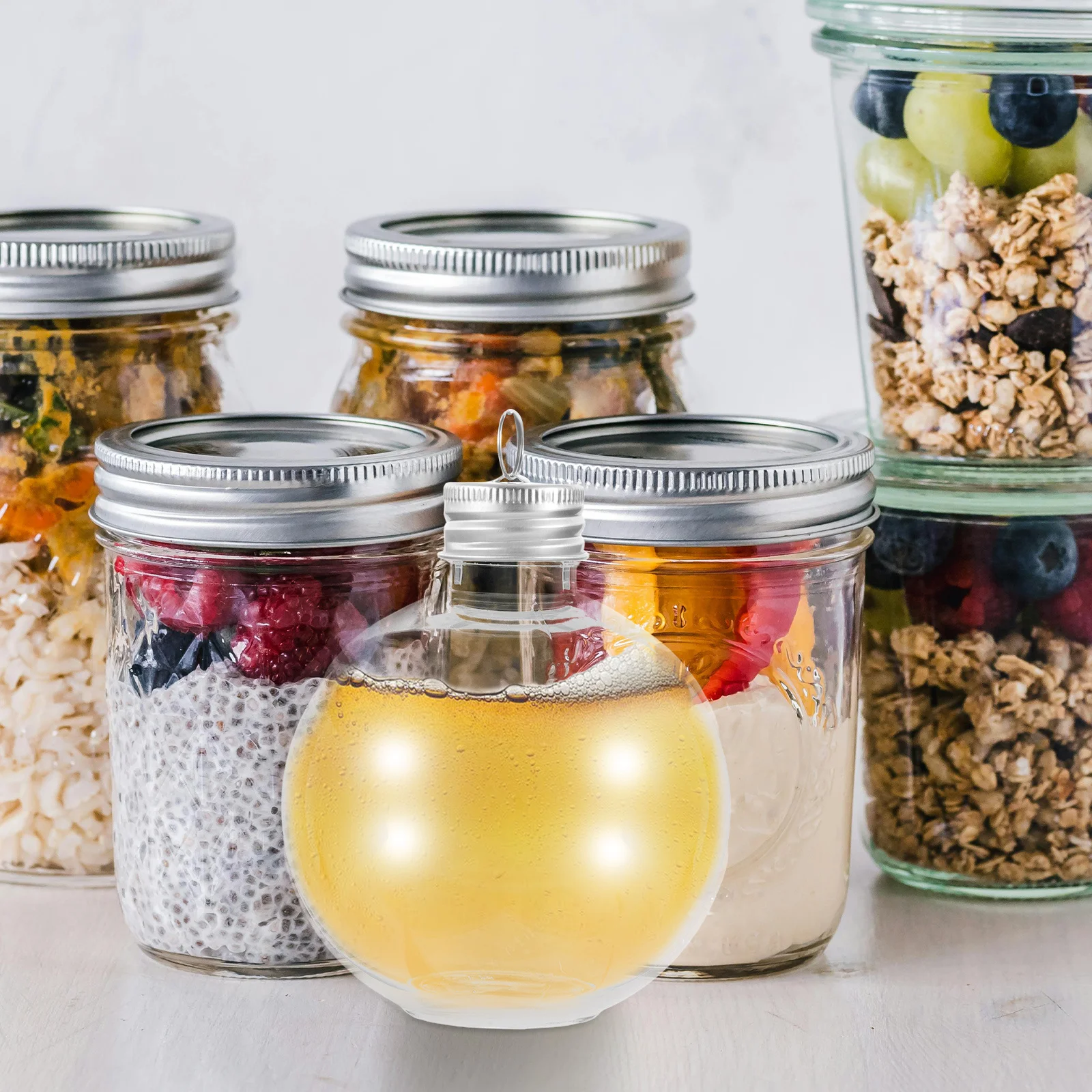 10 قطعة زجاجة على شكل لمبة ناعمة وشفافة زجاجات فارغة غطاء حاوية مانعة للتسرب لعصير الحليب