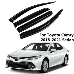 For Toyota Camry 2018-2021 Sedan Car Accessories Window Visors Rain Sun Guard Vent Wind Deflector Weathershield Moulding Trim