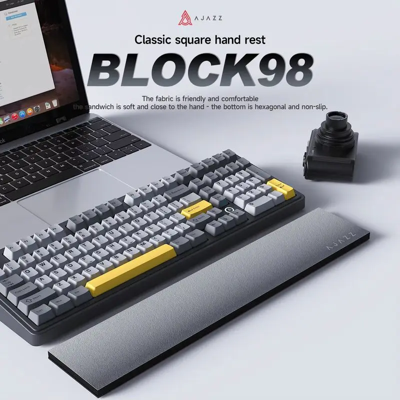 Ajazz BLOCK98 Hand Rest Accessories Fabric Affinity Comfort Bottom Hexagonal Anti Slip Computer Keyboard Typing-Wrist Pad Soft