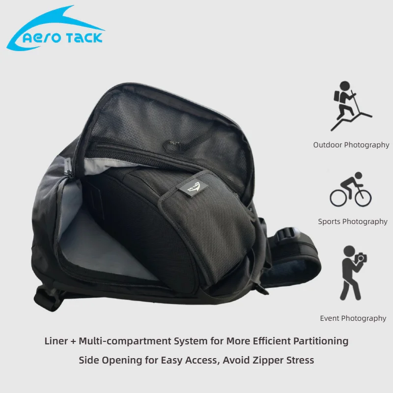 12L Hyker Waterproof DSLR Camera Backpack with Dual Shoulder Straps and Lens Insert Bag for Mirrorless Cameras
