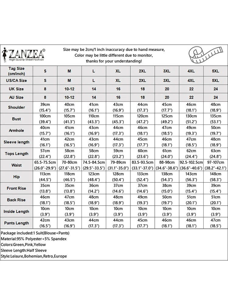Set Pendek 2 Potong Wanita ZANZEA Blus Bunga Kerah O Lengan Setengah dan Celana Pendek Pinggang Elastis Warna Polos Pakaian Musim Panas Kasual
