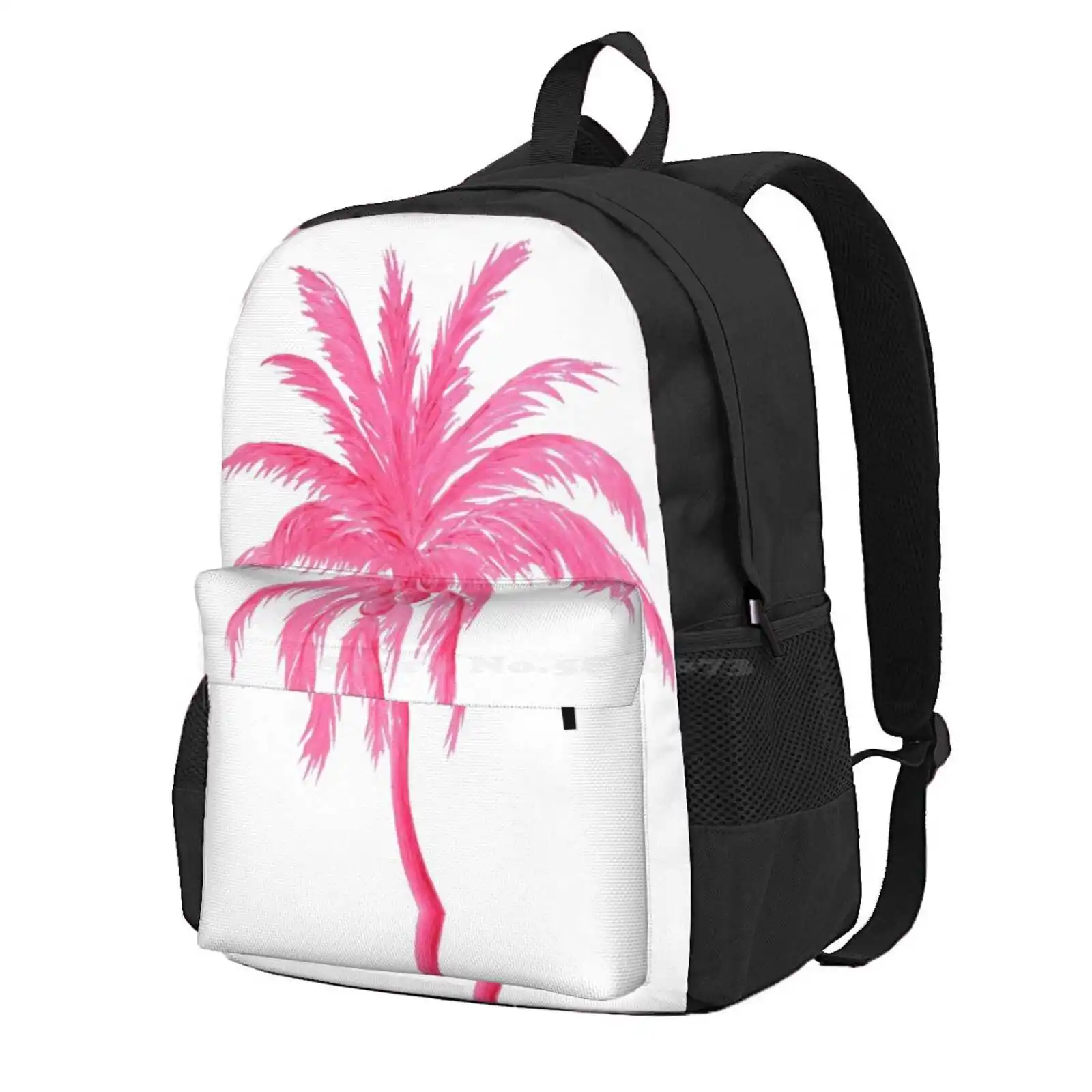 Coconut Palm Tree In Pretty Pink Hot Sale Schoolbag Backpack Fashion Bags Pink Tree Coconut Palm Trees Girlie Girly Coconut