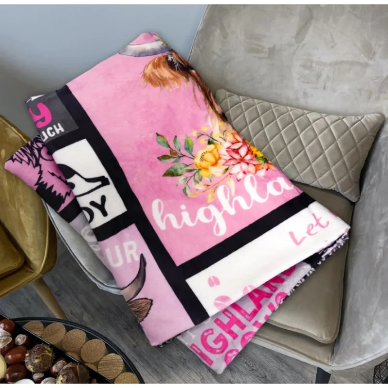 Regalo mucca delle Highland - Coperta da tiro con motivo carino per gli amanti delle mucche Solo una ragazza che ama le mucche delle Highland, adatta per la sedia del divano letto