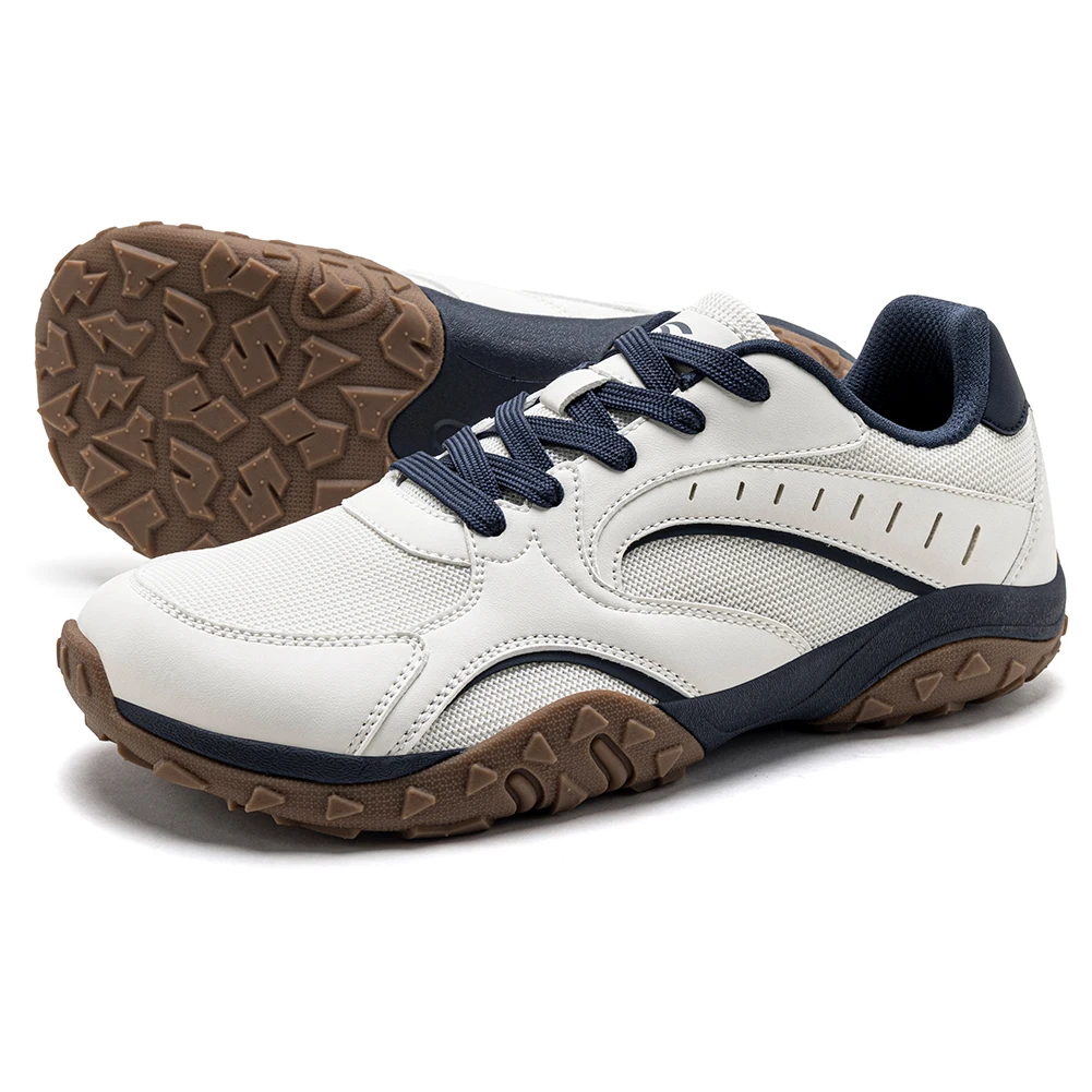 HOBIBEAR Unisex-Wanderschuhe mit breiter Zehenbox, Schnür-Wanderschuhe, Outdoor-Reise-Sneaker aus Kunstleder und Mesh, minimalistische Sneaker – Detail 17