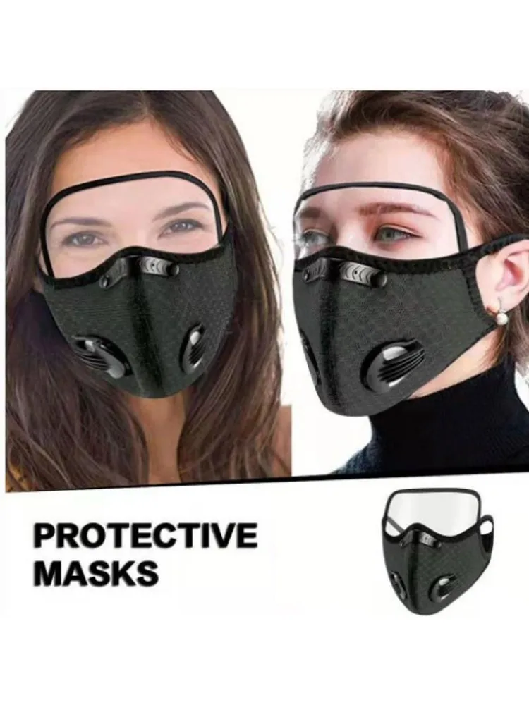AliExpress NONE Cycling Face Mask Sport Washable Reusable With Filter Dust Mask Facemask For Men Bandana Actived Carbon Filters