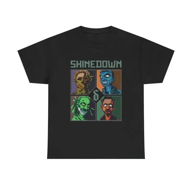 Rare Shinedown My Monsters Are Real Attention 2 Side Cotton T Shirt