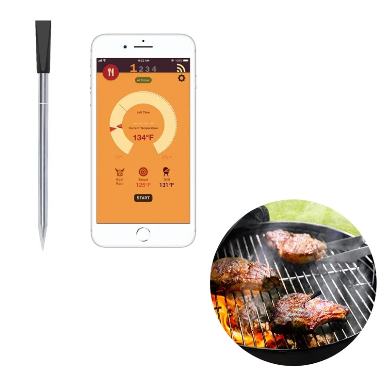 

BBQ Meater True Wireless Thermometer Grill Oven Digital Probe Barbecue Bluetooth Meat Thermometer for BBQ Tools