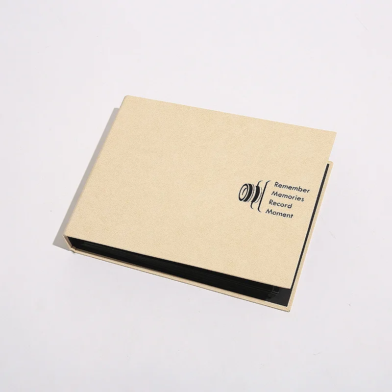 New DIY Adhesive Album Horizontal Binder Black Self-adhesive Inner Page High-grade Special Paper Gold Stamping Album