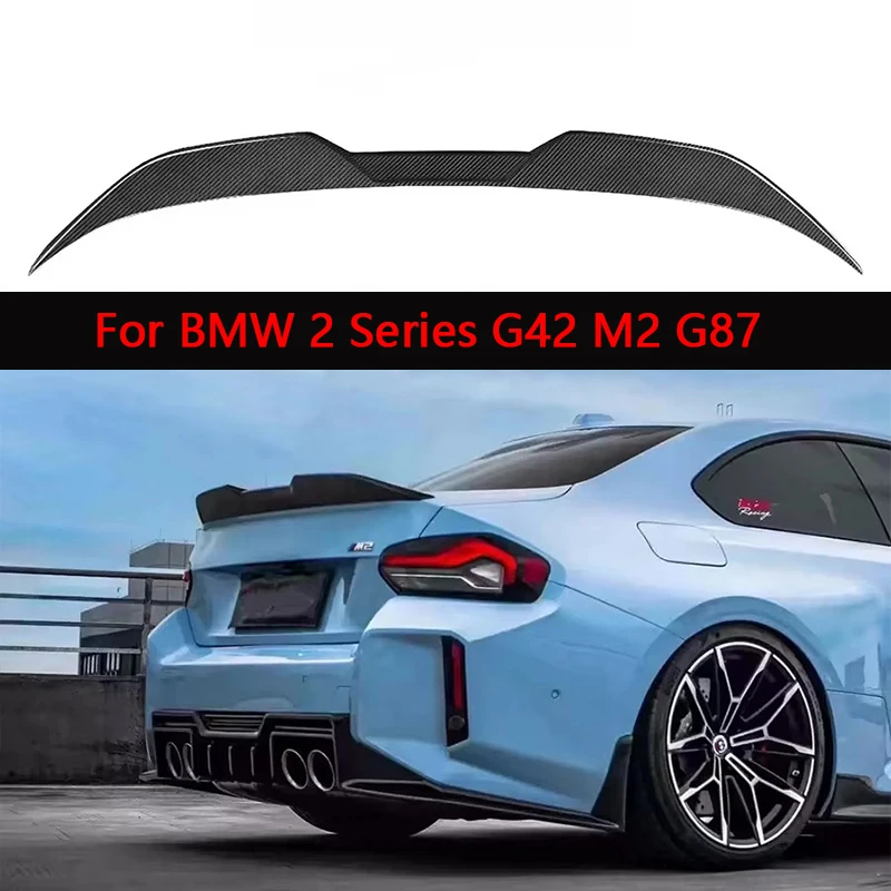 

For BMW 2 Series G42 M2 G87 M240 MP Style Carbon Fiber Tail fins Rear Trunk Spoiler Guide Wing Rear Wing Car body kit
