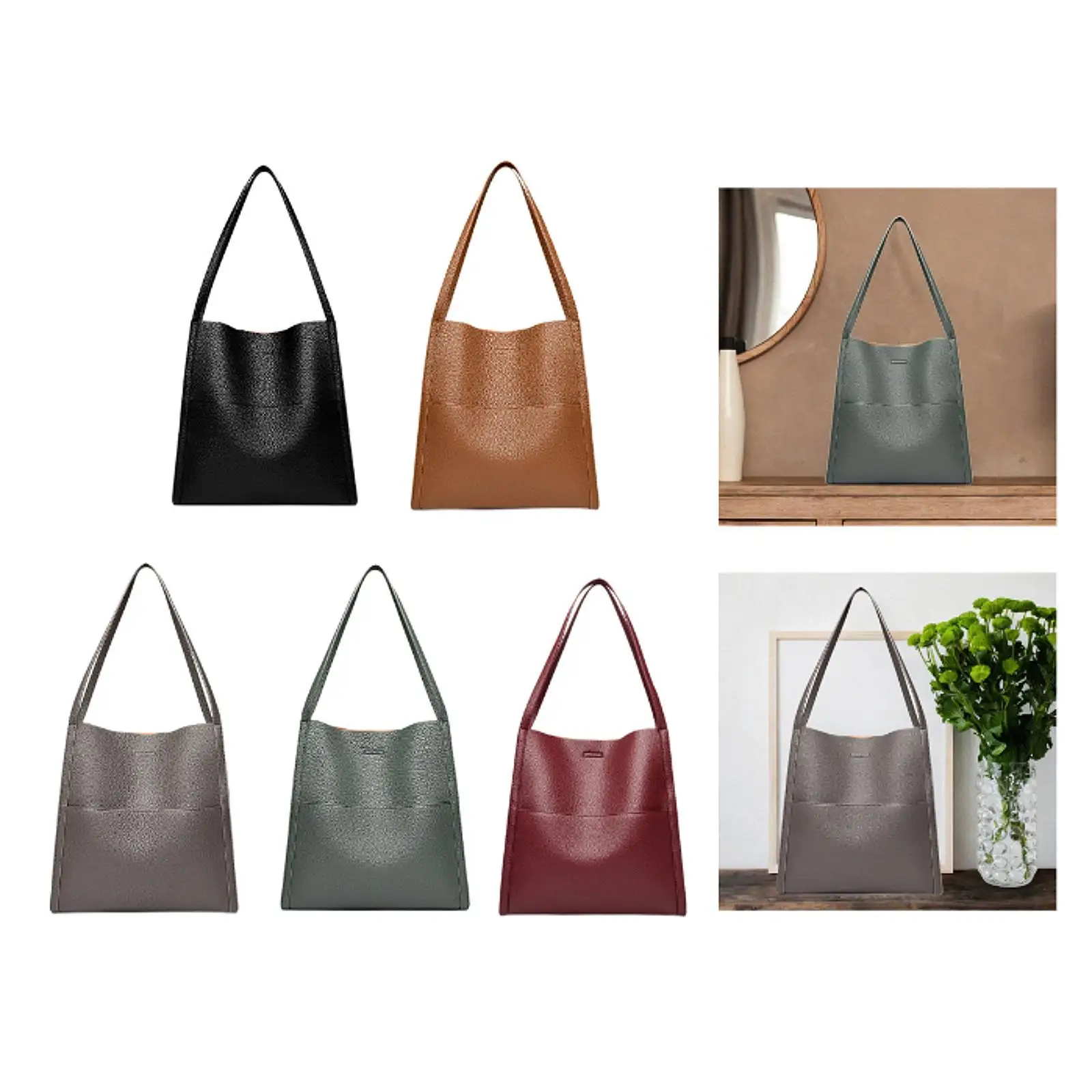 حقيبة كتف جلدية نسائية حقيبة يد أنيقة للتنقل في الهواء الطلق والعطلات #3