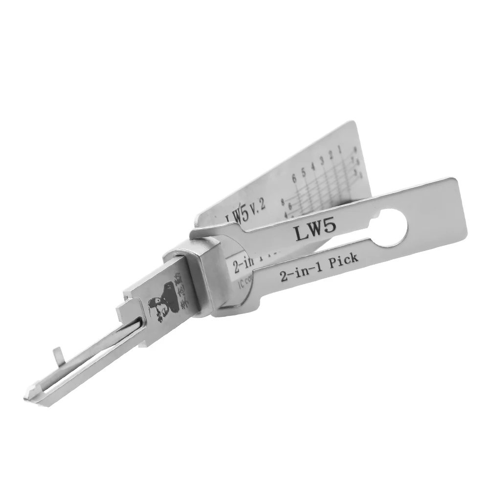 LW5, 6-pin LISHI 2-in-1 Lock Pick and Decoder Residential Professional Locksmith Supplies Repair Tools