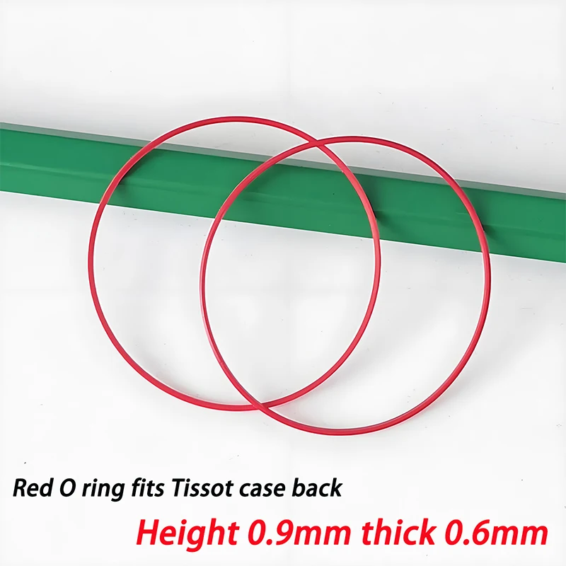 2/4 PCS Red Gasket O-Ring 25-42MM Plastic Gasket Suitable For Tissot Watch Case Bottom Cover T035 Couturier 1853 Original Other